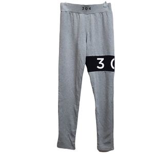 304 gray/ black graphic joggers